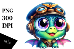 cute Dinosaur Pilot Cap PNG Product Image 1