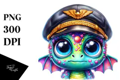 Cute Baby Dinosaur with Crazy Eyes, Transparent PNG Product Image 1