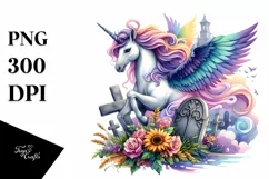 Vibrant Unicorn Halloween | Sublimation | Clipart Product Image 1