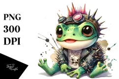 Energetic Baby Frog, Transparent PNG Product Image 1