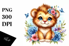 Colorful Baby Lion Clipart Product Image 3