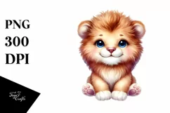 Colorful Baby Lion Clipart Product Image 1