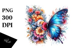 Vibrant Butterfly Flowers | Sublimation Clipart Product Image 3