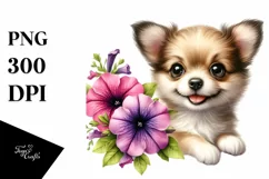 Cute Babydog Petunia Clipart Product Image 1