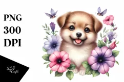 Cute Babydog Petunia Clipart Product Image 3