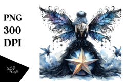 Gothic Fairy on Star PNG Product Image 1