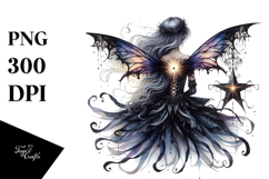 Gothic Fairy on Star PNG Product Image 1