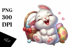 Easter Bunny Egg Flower, Clipart |T-shirt, Mug PNG Product Image 8