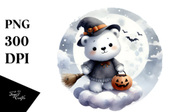 Cute Baby Polar Bear Halloween PNG Product Image 1