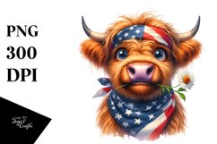 Caricature-Like Highland Cow Portrait | Clipart Product Image 3