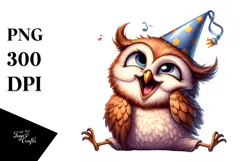 Goofy Cartoon Owl, Trending Art Product Image 1