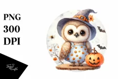 Cute Baby Owl Halloween PNG Product Image 3