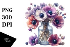 Bottle Anemone Watercolor Clipart Product Image 1