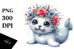 baby,seal,digital baby seal image,transparent background Product Image 1