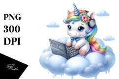 Cute Baby Unicorn Equipped for Programmer | Sublimation | Product Image 3