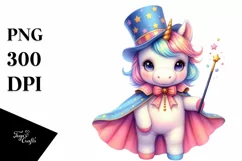 Colorful Baby Unicorn with Magician's Cape Product Image 3