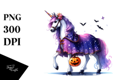 Vibrant Halloween Unicorn PNG Product Image 1
