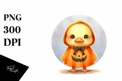 Cute Baby Duck Halloween PNG Product Image 3