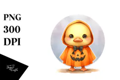 Cute Baby Duck Halloween PNG Product Image 1