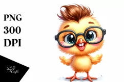 Funny Baby Chicken Standing 2 Legs | Clipart Product Image 3