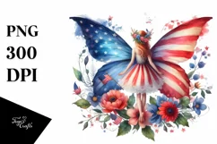 Vintage Fairy USA Flag Colors Product Image 3