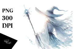 Simple Sorceress Watercolor PNG Product Image 1