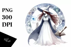 Simple Sorceress Watercolor PNG Product Image 3