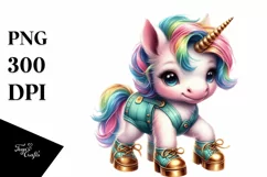 Colorful Baby Unicorn with Tap Dancer Shoes Product Image 3
