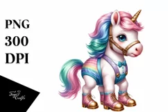 Colorful Baby Unicorn with Tap Dancer Shoes Product Image 3