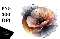 Glossy Poppy Abstract, High-Res PNG Product Image 1