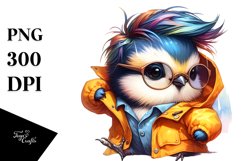 Playful Baby Bird with Raincoat, Transparent PNG Product Image 3