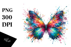 Colorful Butterfly Painting, Transparent PNG Product Image 1