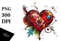 Red Heart Watercolor Painting Product Image 1