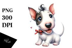 Cartoon Bull Terrier, Transparent PNG Product Image 1