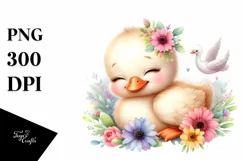 Colorful Smiling Baby Swan, Sleeping Flower | Sublimation | Product Image 3