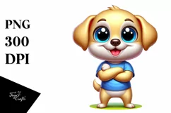 Colorful Baby Labrador Retriever PNG Product Image 1