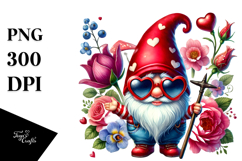 Colorful Valentines Gnome PNG Product Image 1