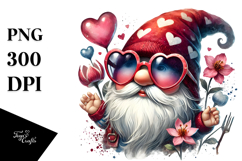 Colorful Valentines Gnome, Transparent PNG Product Image 1