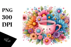 Colorful Flower Painting, Transparent PNG Product Image 1