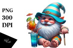 Beachy Gnome Holding Soda | Clipart Product Image 3