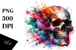 Grunge Skull Painting, Transparent PNG Product Image 1