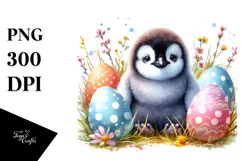 penguin,baby,penguin among grass,transparent background Product Image 1