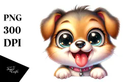 Cute Baby Puppy PNG Product Image 1