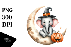 Elephant Dressed for Halloween on Half Moon Product Image 1