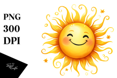 Very Simple Smiling Sun PNG Product Image 1