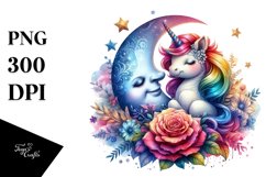 Colorful Baby Unicorn with Smiling Moon Product Image 3
