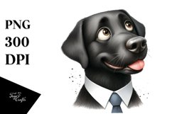 Laborador with Tie | Watercolor Clipart Product Image 3