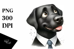 Laborador with Tie | Watercolor Clipart Product Image 3