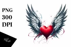 Heart with Wings, Digital Painting Product Image 1