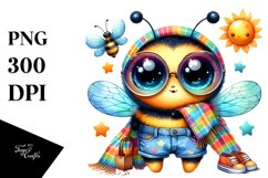 Cuddling Blanket Baby Bee PNG Product Image 1